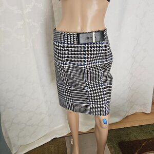**Classic Houndstooth Pencil Skirt** by Michael Michael Kors